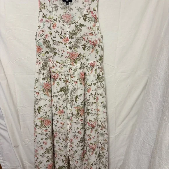 Frye Sleeveless Floral Button Front Maxi Dress. - Picture 1 of 9